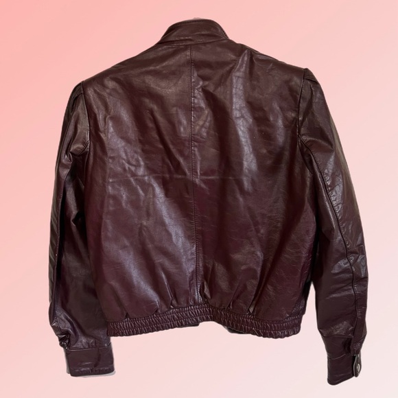 VINTAGE BERMAN'S PURPLE LEATHER RACER JACKET - Picture 3 of 8
